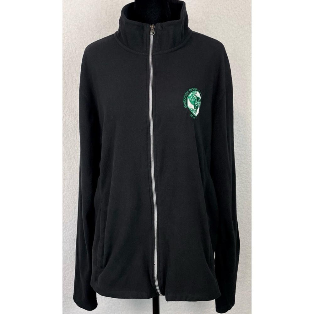 PORT AUTHORITY • Black/Green Berkeley Bowl Marketplace Full-Zip Fleece Jacket, L - Picture 2 of 16